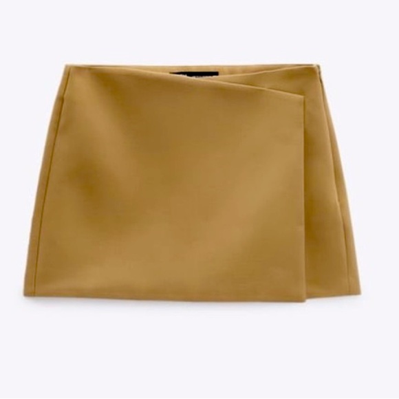 Zara asymmetrical skort camel brown tan - Picture 1 of 6